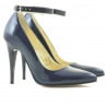 Elegante Damenschuhe 1247 Lack Indigo