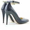 Elegante Damenschuhe 1247 Lack Indigo