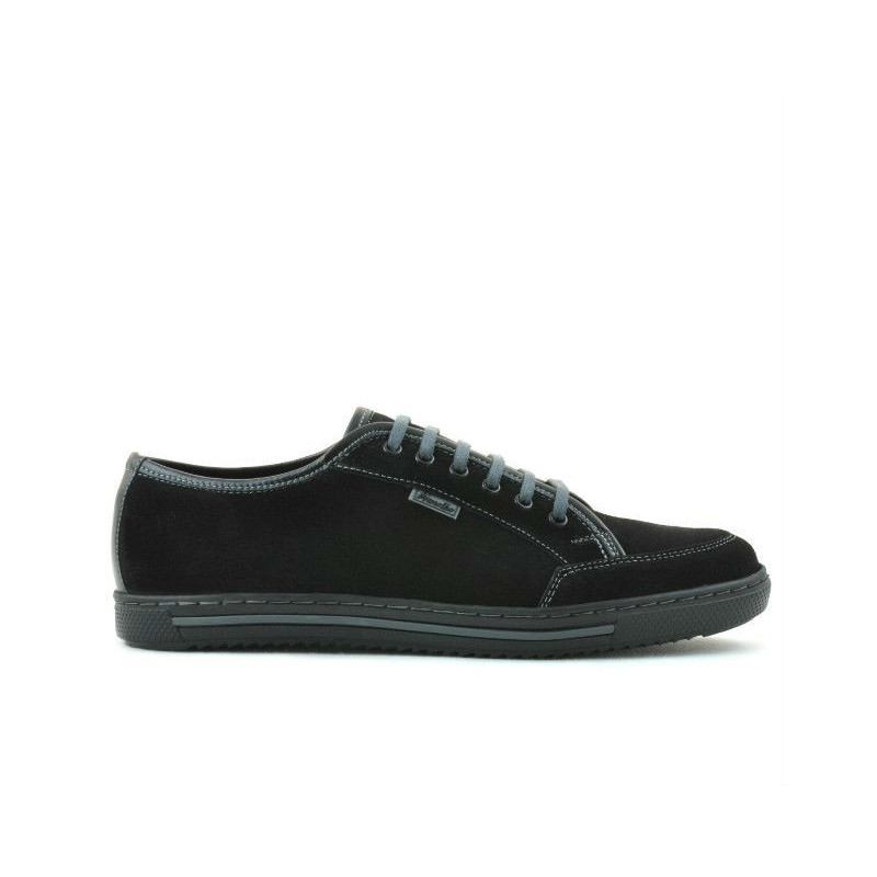 Herren Freizeitschuhe / Sportschuhe 775 schwarz Velours