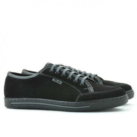 Herren Freizeitschuhe / Sportschuhe 775 schwarz Velours