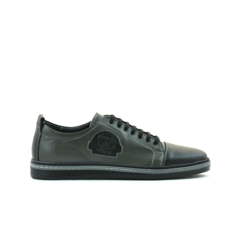 Herrenschuhe casual/sport 766 schwarz+grau