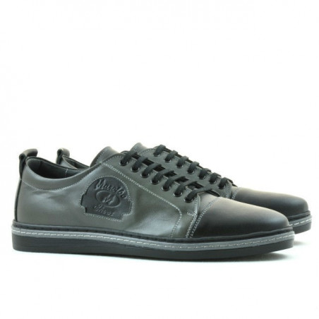 Herrenschuhe casual/sport 766 schwarz+grau