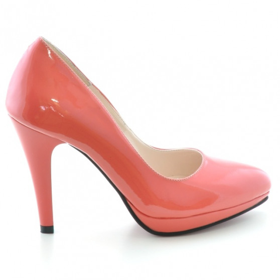 Elegante Damenschuhe 1233 Lackrot Koralle Elegante Damenschuhe 1233 Lackrot Koralle