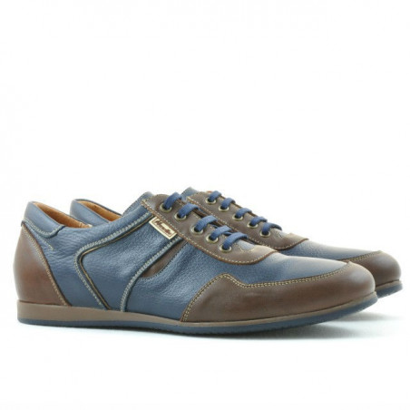 Herrensportschuhe 860 braun+indigo