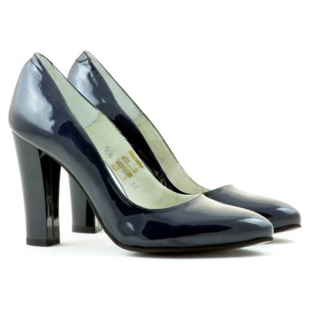 Elegante Damenschuhe 1214 Lack Indigo