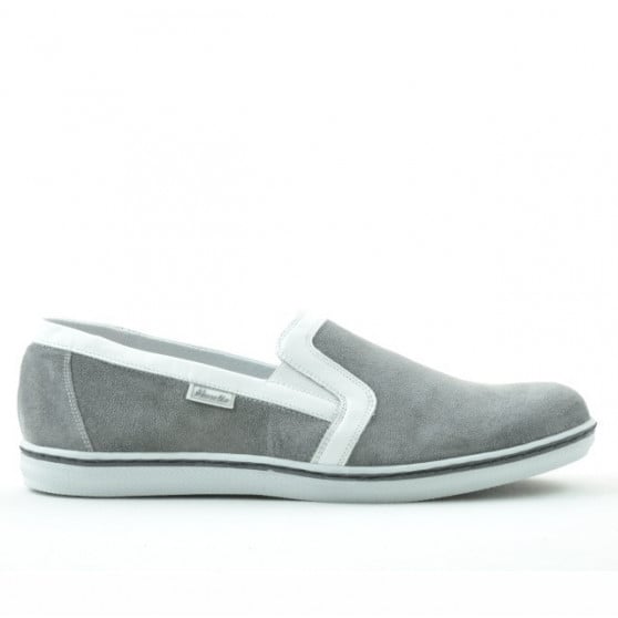 Lässige Herrenschuhe 870 grau Velours Lässige Herrenschuhe 870 grau Velours