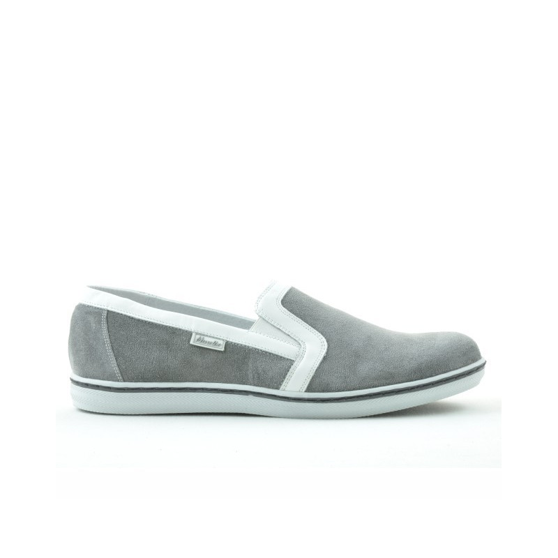 Lässige Herrenschuhe 870 grau Velours