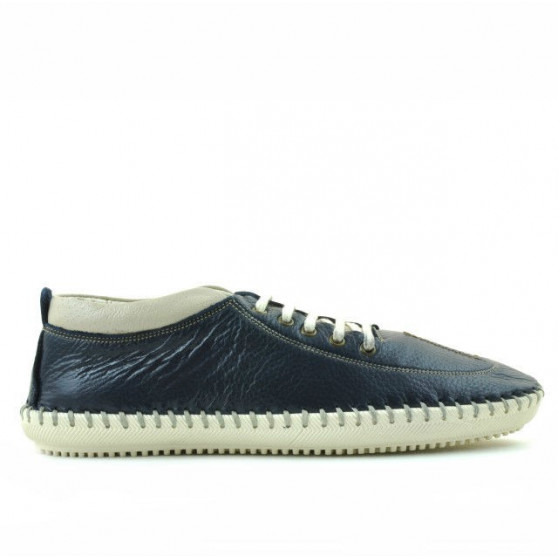 Herren-Mokassins 864 indigo+beige Herren-Mokassins 864 indigo+beige