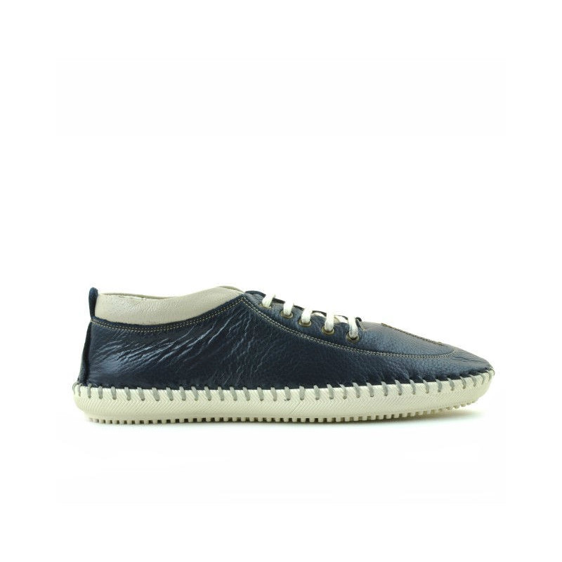 Herren-Mokassins 864 indigo+beige