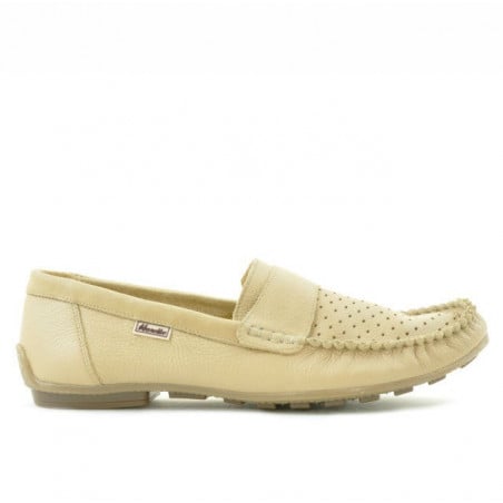 Herrenmokassins 737p beige perforiert