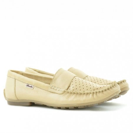 Herrenmokassins 737p beige perforiert