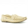Herrenmokassins 737p beige perforiert