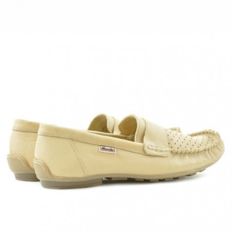 Herrenmokassins 737p beige perforiert