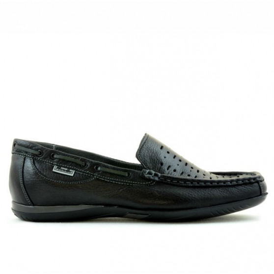 Herren-Mokassins 719p schwarz perforiert Herren-Mokassins 719p schwarz perforiert