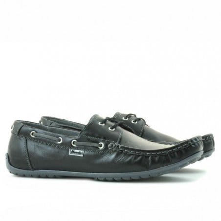 Herren-Mokassins 778 schwarz+grau