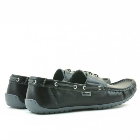 Herren-Mokassins 778 schwarz+grau