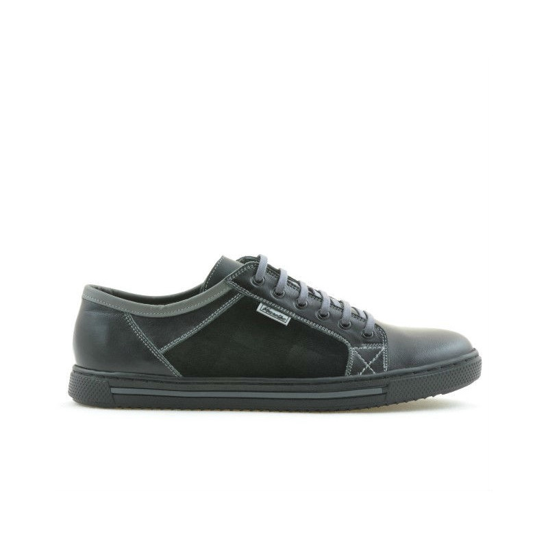 Herrensportschuhe 851 schwarz+grau
