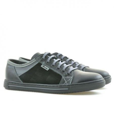 Herrensportschuhe 851 schwarz+grau
