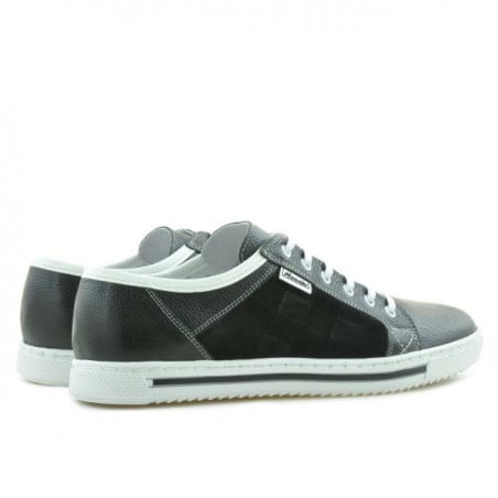 Herrensportschuhe 851 schwarz+weiß