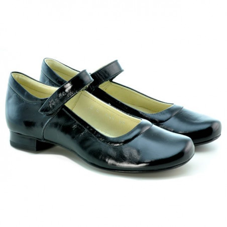 Damen Freizeitschuhe 644 Lack Schwarz