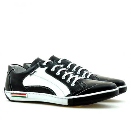 Herrensportschuhe 707 schwarz+weiß