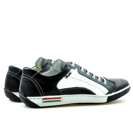 Herrensportschuhe 707 schwarz+weiß