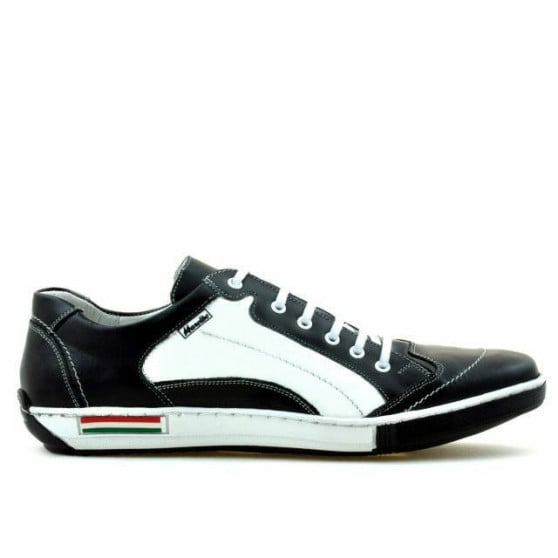 Herrensportschuhe 707 schwarz+weiß