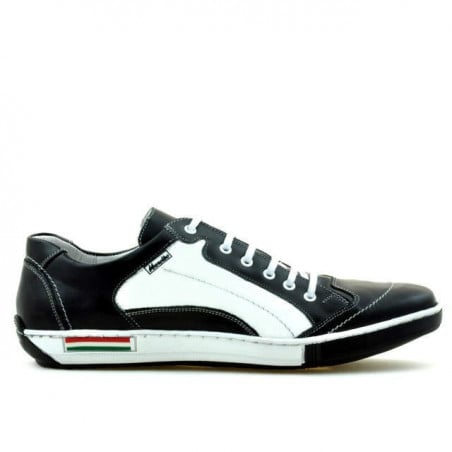 Herrensportschuhe 707 schwarz+weiß