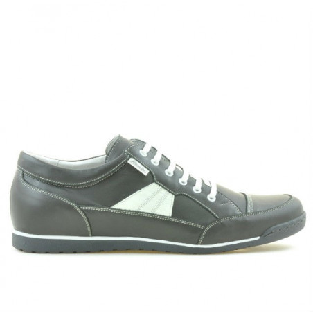 Herrensportschuhe 716 grau+weiß