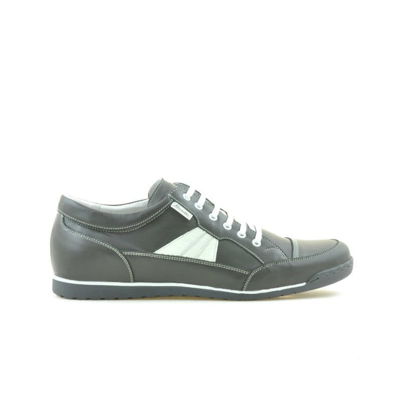 Herrensportschuhe 716 grau+weiß