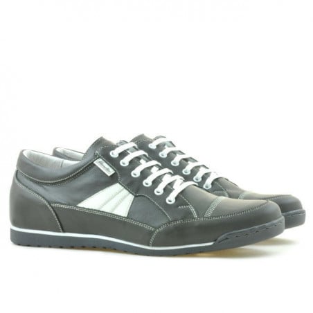 Herrensportschuhe 716 grau+weiß