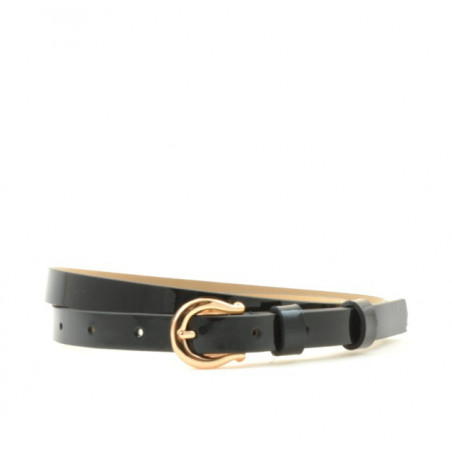 Damen Gürtel 04m schwarzer Lack