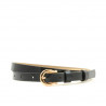 Damen Gürtel 04m schwarzer Lack
