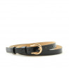 Damen Gürtel 04m schwarzer Lack