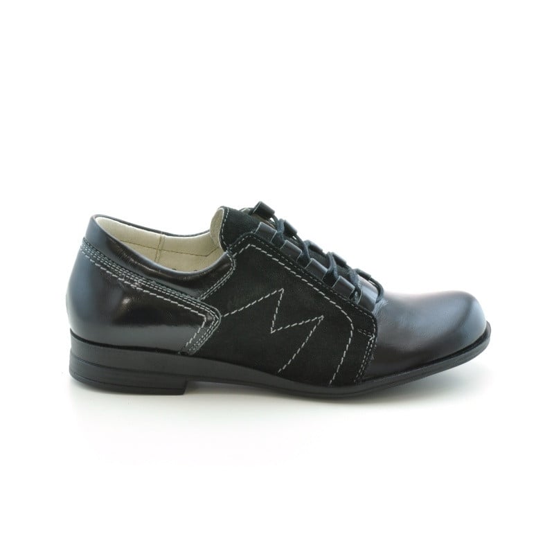Damen Freizeitschuhe 608 kombiniert Lack Schwarz