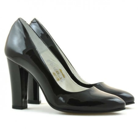 Elegante Damenschuhe 1214 Lack Schwarz