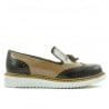 Damen Freizeitschuhe 659 Lack Beige kombiniert