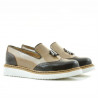 Damen Freizeitschuhe 659 Lack Beige kombiniert