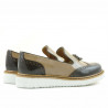 Damen Freizeitschuhe 659 Lack Beige kombiniert