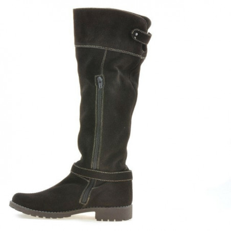 Damenstiefel 3225 Kaffee Veloursleder