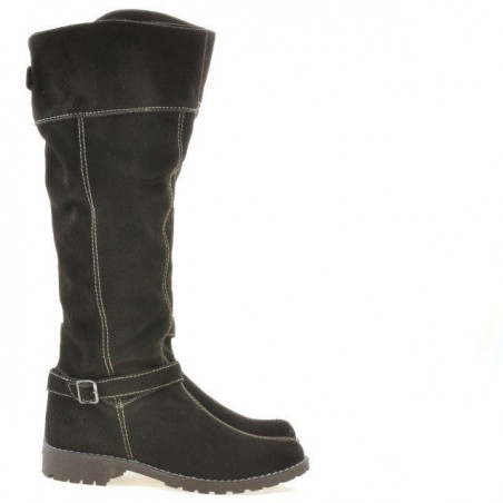 Damenstiefel 3225 Kaffee Veloursleder
