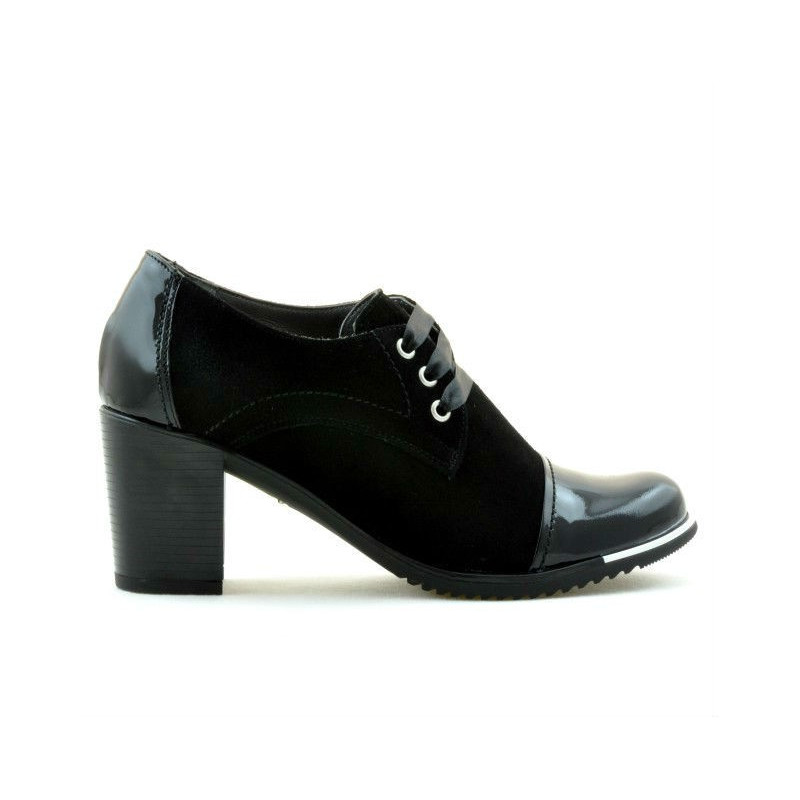 Damen Freizeitschuhe 667 in kombinierter schwarzer Lackoptik
