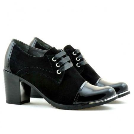 Damen Freizeitschuhe 667 in kombinierter schwarzer Lackoptik