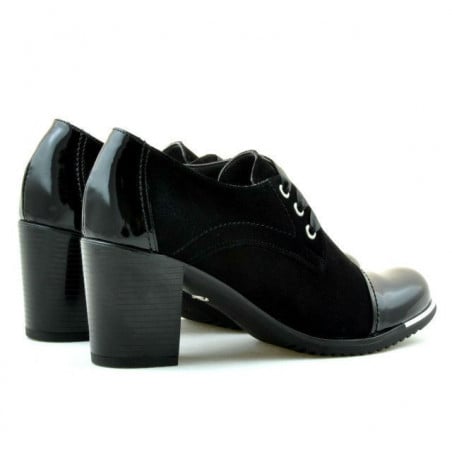 Damen Freizeitschuhe 667 in kombinierter schwarzer Lackoptik