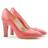Damen elegante Schuhe 1243 Lack Rot Koralle