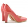 Damen elegante Schuhe 1243 Lack Rot Koralle