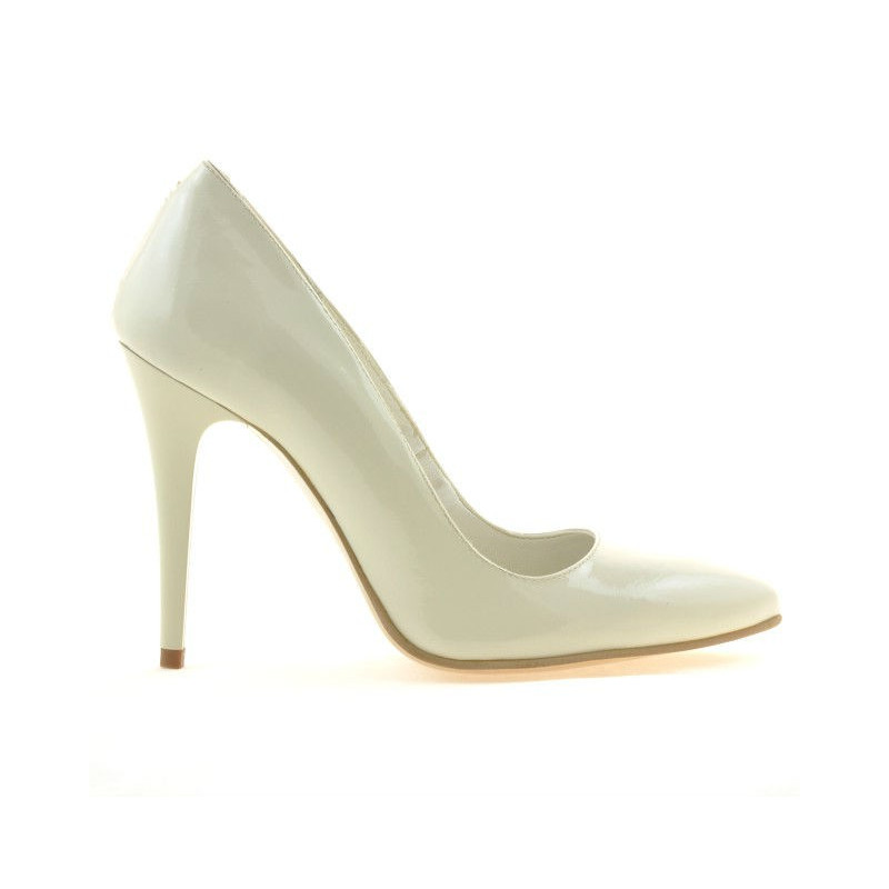 Elegante Damenschuhe 1241 Lack Beige01