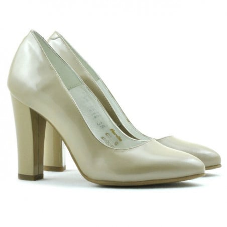 Elegante Damenschuhe 1214 Lack Beige02