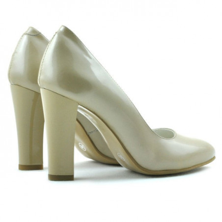 Elegante Damenschuhe 1214 Lack Beige02