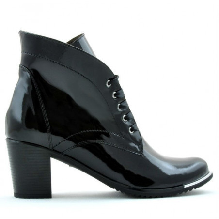 Damenstiefeletten 3299 Lack Schwarz